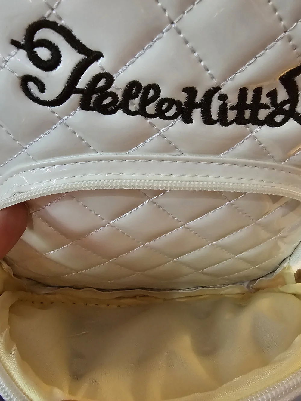 Hello Kitty White Quilted Mini Backpack